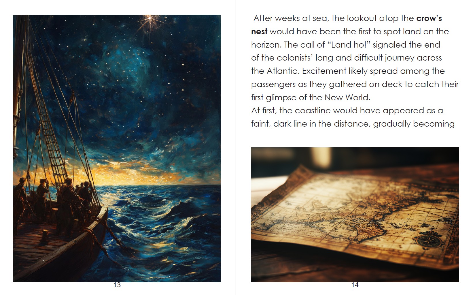 Sample page from The Wonders of Colonial America