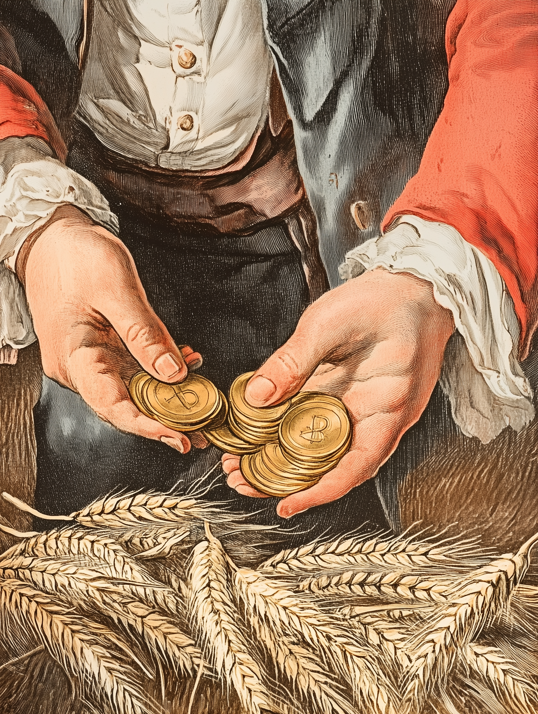 Gold and wheat trade