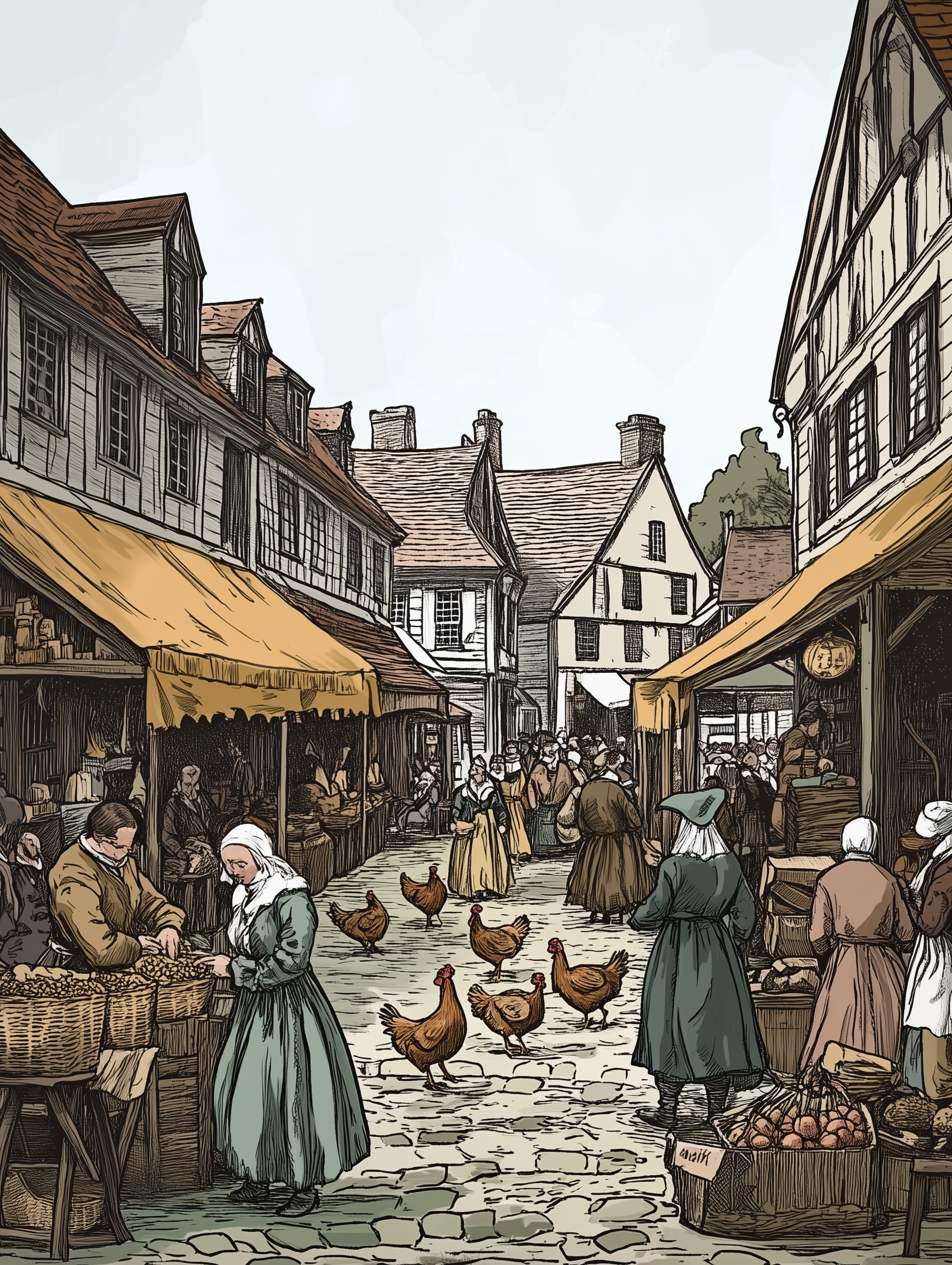 Colonial market square